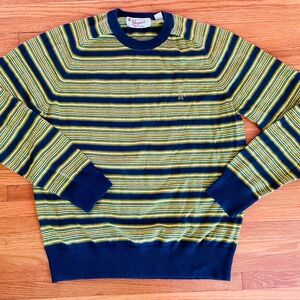 PENGUIN Brand Sweater Cashmere and Cotton Striped Men's L